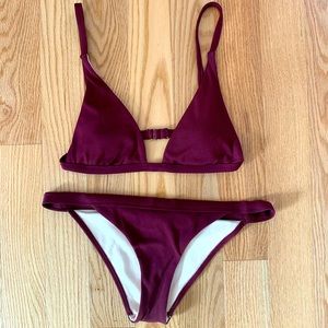 Burgundy bikini
